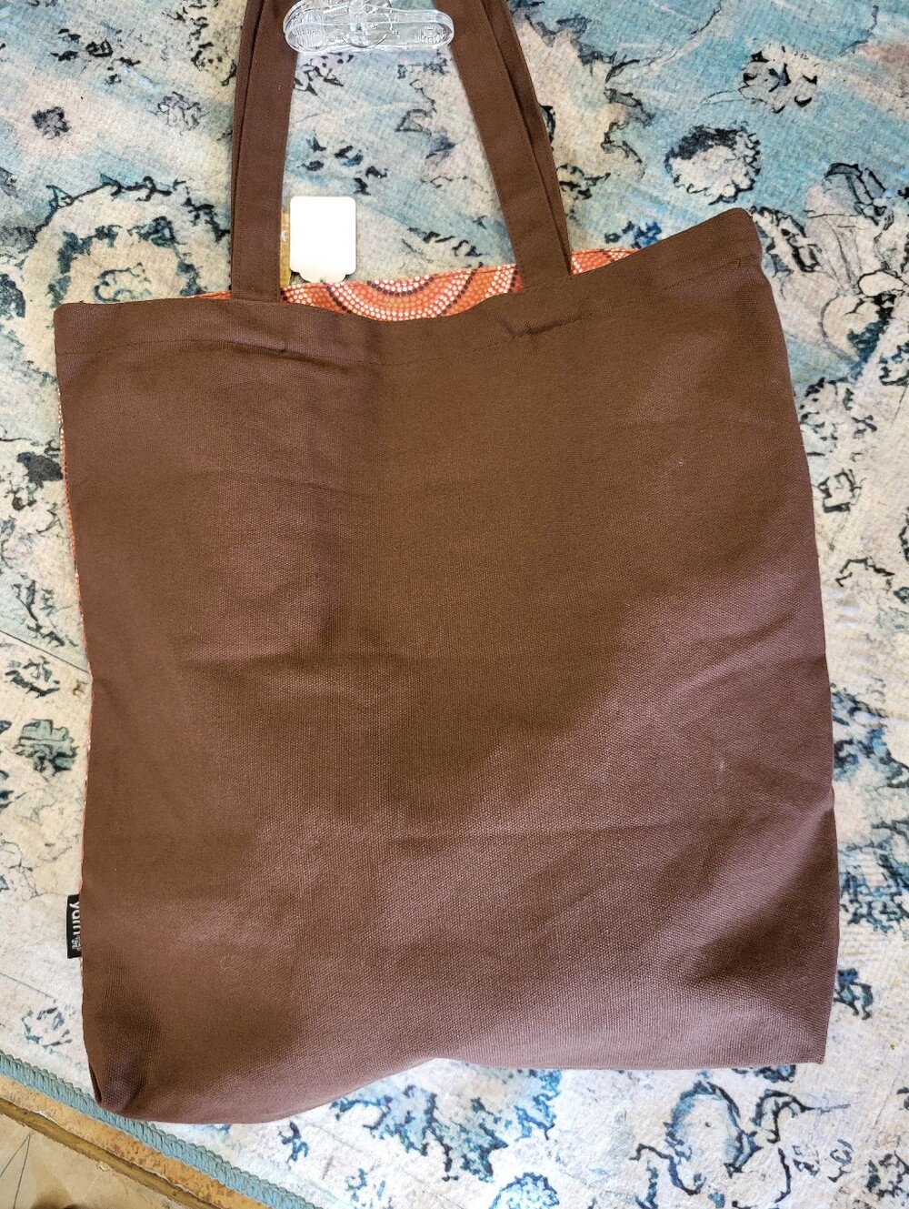 Authentic Aboriginal Tote Bag "Just Leaving Footprints" NEW - Picture 4 of 4